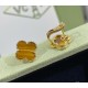 Van Cleef & Arpels Sweet Alhambra Gold VCA Earrings Yellow