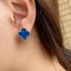 Van Cleef & Arpels Sweet Alhambra Of Blue And Gold Blue VCA Earrings 2 Colors