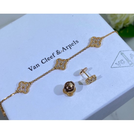 Van Cleef & Arpels Sweet Alhambra Of Gold And Silver VCA Earrings 2 Colors