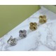 Van Cleef & Arpels Sweet Alhambra Of Gold VCA Earrings And Silver 2 Colors