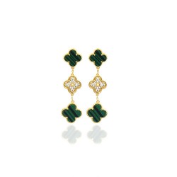 Van Cleef & Arpels Sweet Alhambra Of Gold VCA Earrings Black Red Blue 6 Colors 