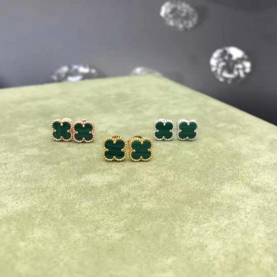 Van Cleef & Arpels Sweet Alhambra Of Gold VCA Earrings Green/Silver/Red 8 Colors