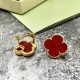 Van Cleef & Arpels Sweet Alhambra Of Rose Gold VCA Earrings Gold/Silver 12 Colors