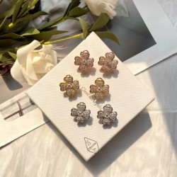 Van Cleef & Arpels Sweet Alhambra Rose Gold VCA Earrings Gold 3 Colors 