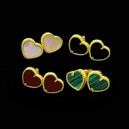 Van Cleef & Arpels Sweet Alhambra Rose Gold VCA Earrings Green Red 4 Colors