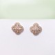 Van Cleef & Arpels Sweet Alhambra Rose Gold VCA Earrings Silver Gold 3 Colors