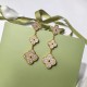 Van Cleef & Arpels Sweet Alhambra Rose Gold VCA Earrings Silver/Gold 3 Motifs