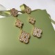 Van Cleef & Arpels Sweet Alhambra Rose Gold VCA Earrings Silver/Gold 3 Motifs