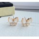 Van Cleef & Arpels Two Butterfly White Gold VCA Earrings