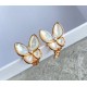 Van Cleef & Arpels Two Butterfly White Gold VCA Earrings