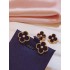 Van Cleef & Arpels Vintage Alhambra Gold Black Earrings 