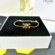 Celine Triomphe Gold Bracelet Womens Bangle