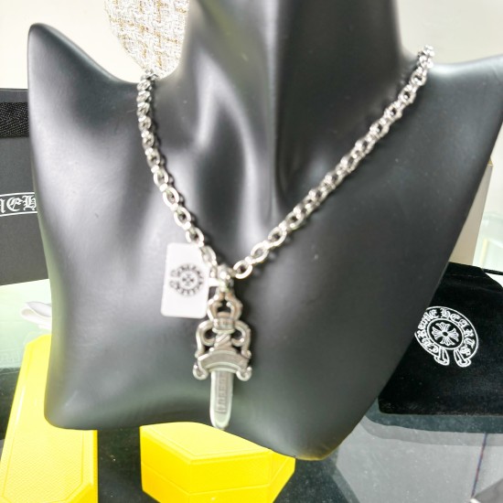 Chrome Hearts Silver Mens Necklaces