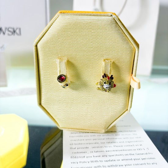 Swarovski Chinese Zodiac Gold Earring Size 1.4cmx1.2cm