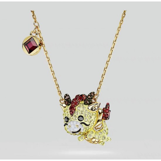 Swarovski Chinese Zodiac Gold Red Necklace 5676540