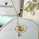 Swarovski Dragon Phoenix Gold Rose Necklace 5675826