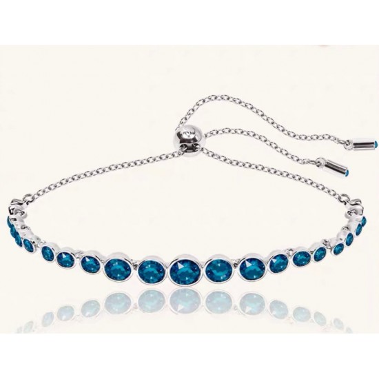 Swarovski Emily Silver Blue Bracelet Bangle 5663394