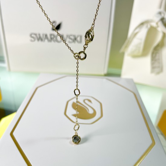 Swarovski Iconic Swan Red Gold Necklace 5677599 Pendant