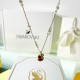 Swarovski Iconic Swan Red Gold Necklace 5677599 Pendant