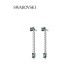 Swarovski Matrix Green Silver Drop Earring 5665786