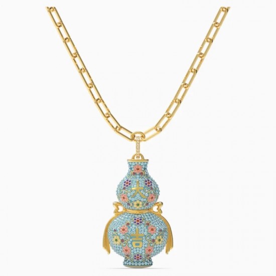 Swarovski Flower of Fortune Necklace Gold