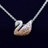 Swarovski Iconic Swan Necklace Beige and White Big