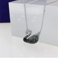 Swarovski Iconic Swan Necklace Black and White Big