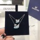 Swarovski Iconic Swan Necklace Blue and White Big