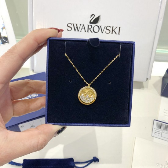 Swarovski Shine Wave Necklace Gold