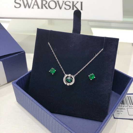 Swarovski Sparkling Dance Set Necklace Green