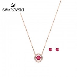 Swarovski Sparkling Dance Set Necklace Red