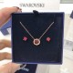 Swarovski Sparkling Dance Set Necklace Red