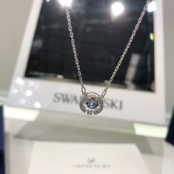 Swarovski Sparkling Dance set Necklace Round Blue