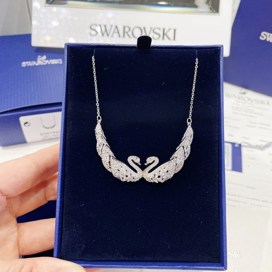 Swarovski Swan Lake Necklace Rhodium White