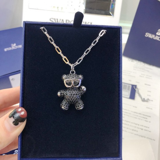 Swarovski Teddy Necklace Bear Black