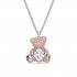 Swarovski Teddy Necklace Bear Pink