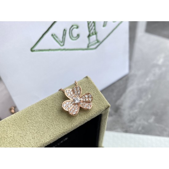 Van Cleef & Arpels Frivole Of Rose Gold VCA Necklaces