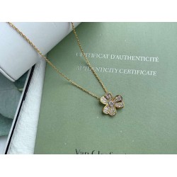 Van Cleef & Arpels Frivole Of Rose Gold VCA Necklaces Gold 