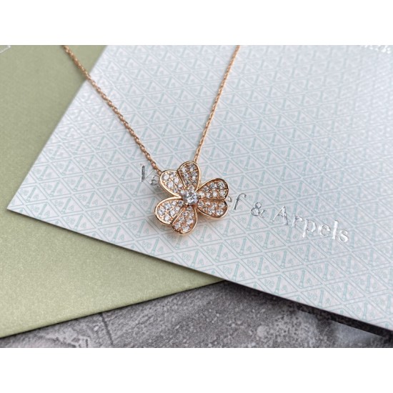 Van Cleef & Arpels Frivole Of Rose Gold VCA Necklaces