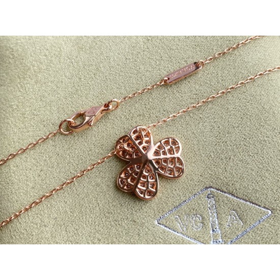 Van Cleef & Arpels Frivole Of Rose Gold VCA Necklaces