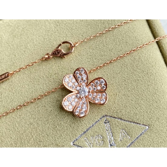 Van Cleef & Arpels Frivole Of Rose Gold VCA Necklaces