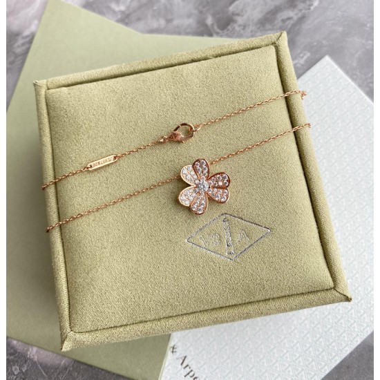 Van Cleef & Arpels Frivole Of Rose Gold VCA Necklaces