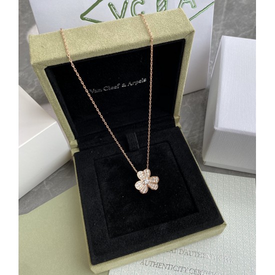 Van Cleef & Arpels Frivole Of Rose Gold VCA Necklaces