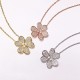 Van Cleef & Arpels Frivole Rose Gold VCA Necklaces Gold With Silver 3 Colors