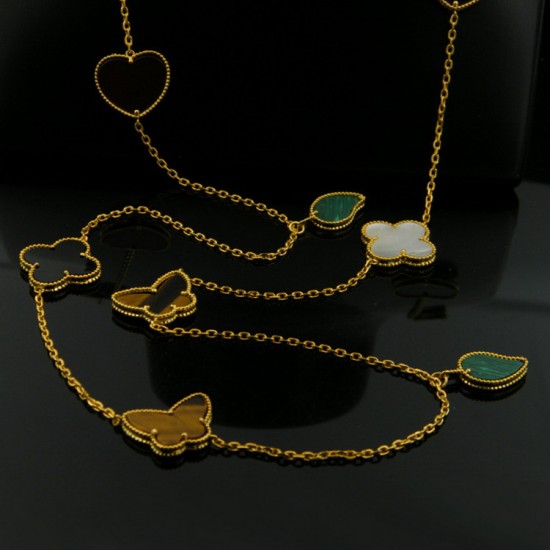 Van Cleef & Arpels Lucky Alhambra Of Rose Gold/VCA Necklaces