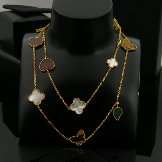 Van Cleef & Arpels Lucky Alhambra Of Rose Gold/VCA Necklaces