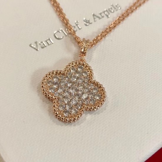 Van Cleef & Arpels Magic Alhambra Rose Gold VCA Necklaces Silver/Gold 3 Colors