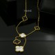 Van Cleef & Arpels Magic Alhambra VCA Necklaces White Black 6 Flowers