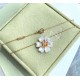 Van Cleef & Arpels Rose De Noel Of Gold/VCA Necklaces White