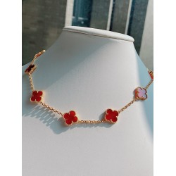 Van Cleef & Arpels Sweet Alhambra Of Gold VCA Necklaces Red 